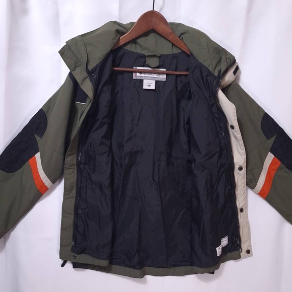 Columbia Sportswear Vertex Windbreaker Youth 14/16‎ Jacket Green Hooded Coat - Picture 3 of 12